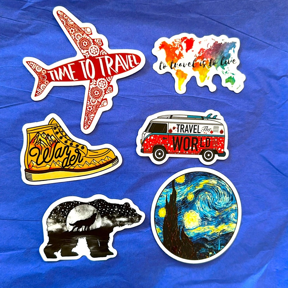 Wander & Travel Washable Stickers!